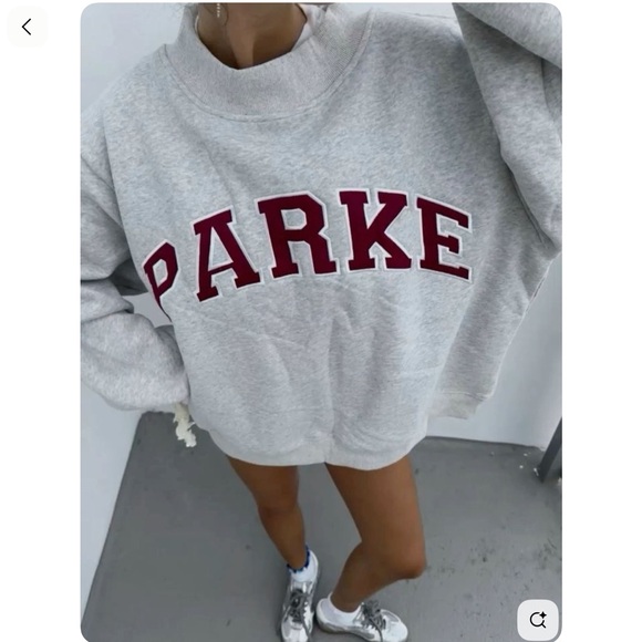 Parke Gray Sweatshirt with Maroon Lettering - Picture 1 of 8